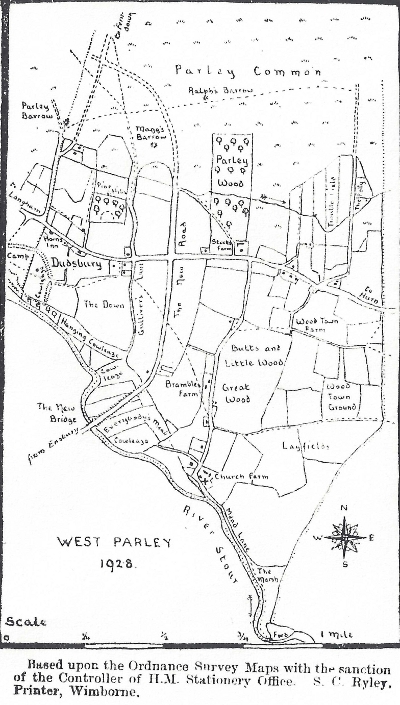 Map West Parley 1928